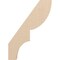 Ekena Millwork 3-inch W x 16-inch D x 22-inch H Ridgewood Rough Cedar Woodgrain TimberThane Knee Brace, Primed BRCUR03X16X22RIDRCPR - alternate 3